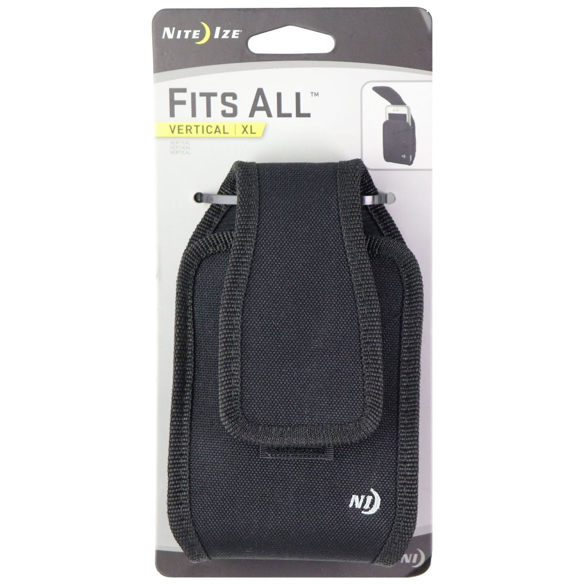 Nite Ize Fits All Vertical XL Pouch for Smartphones & Devices - Black Cell Phone - Cases, Covers & Skins Nite Ize    - Simple Cell Bulk Wholesale Pricing - USA Seller
