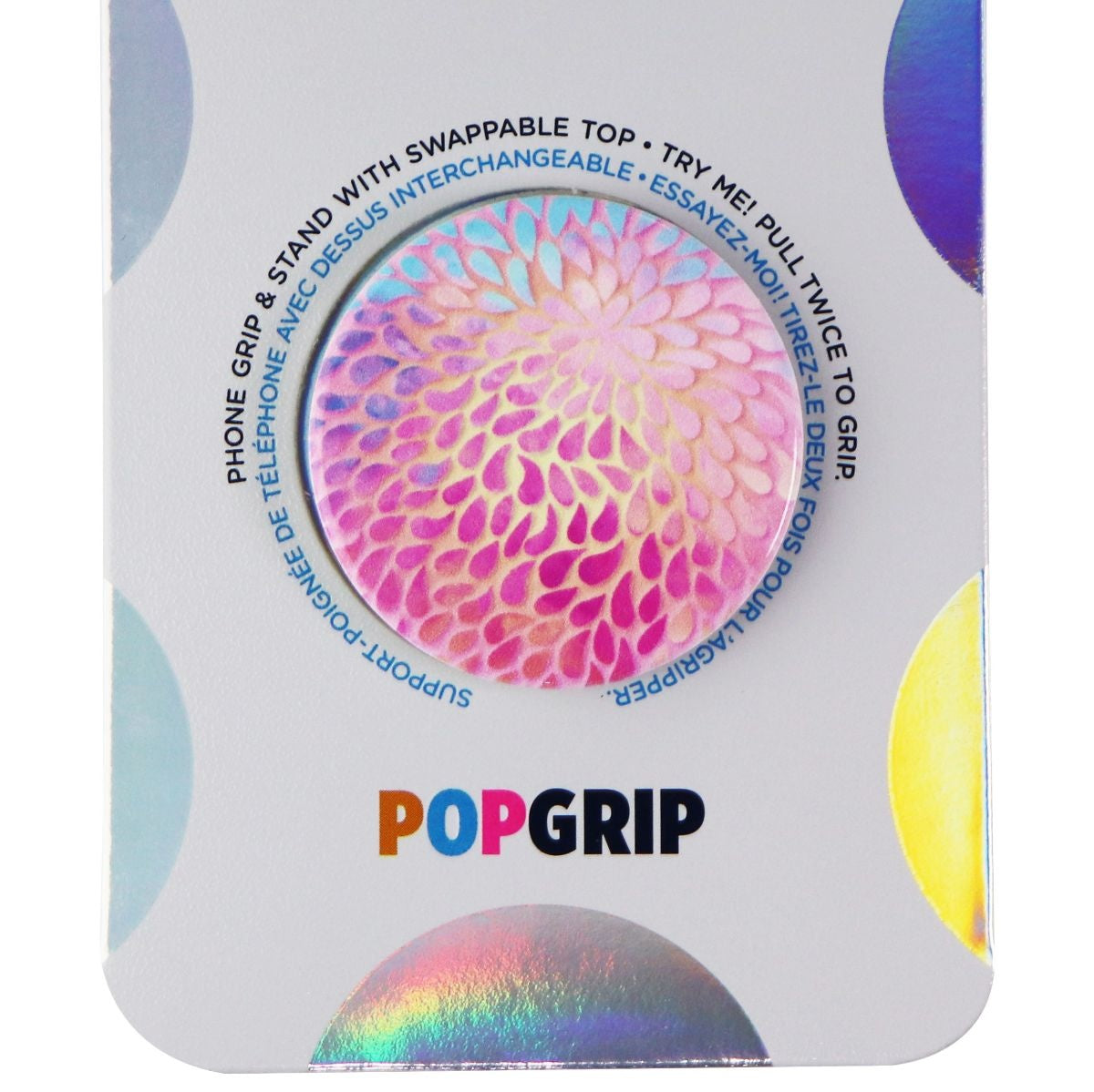 PopSockets PopGrip with Swappable Top for Phones & Tablets - Petal Power Gloss Cell Phone - Mounts & Holders PopSockets    - Simple Cell Bulk Wholesale Pricing - USA Seller
