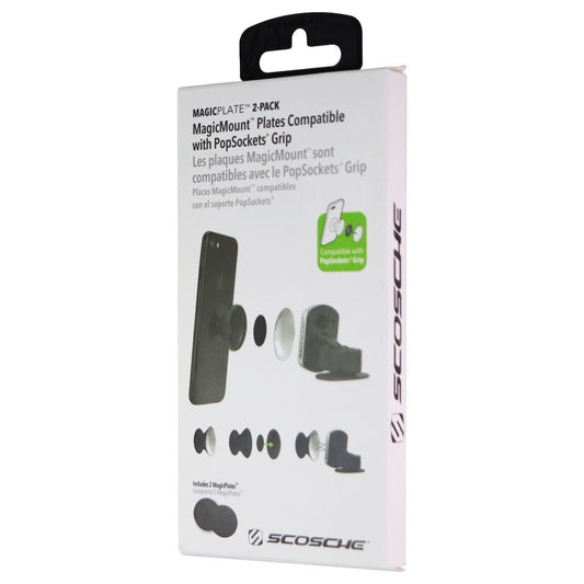 Scosche MagicPlate 2 Pack MagicMount Plates - Black Cell Phone - Mounts & Holders Scosche    - Simple Cell Bulk Wholesale Pricing - USA Seller