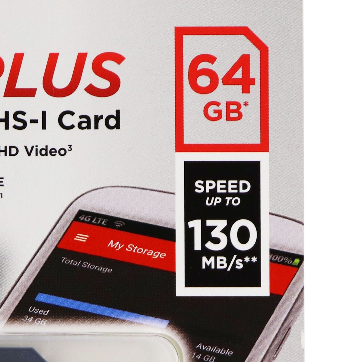 SanDisk Ultra Plus microSDXC UHS-1 Card with Adapter - (64GB / 130MB/s) Cell Phone - Memory Cards SanDisk    - Simple Cell Bulk Wholesale Pricing - USA Seller
