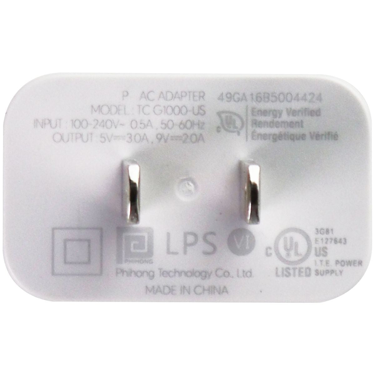 Official Google USB-C Wall Charger - Off-White / Blue (TC G1000-US) Cell Phone - Chargers & Cradles Google    - Simple Cell Bulk Wholesale Pricing - USA Seller