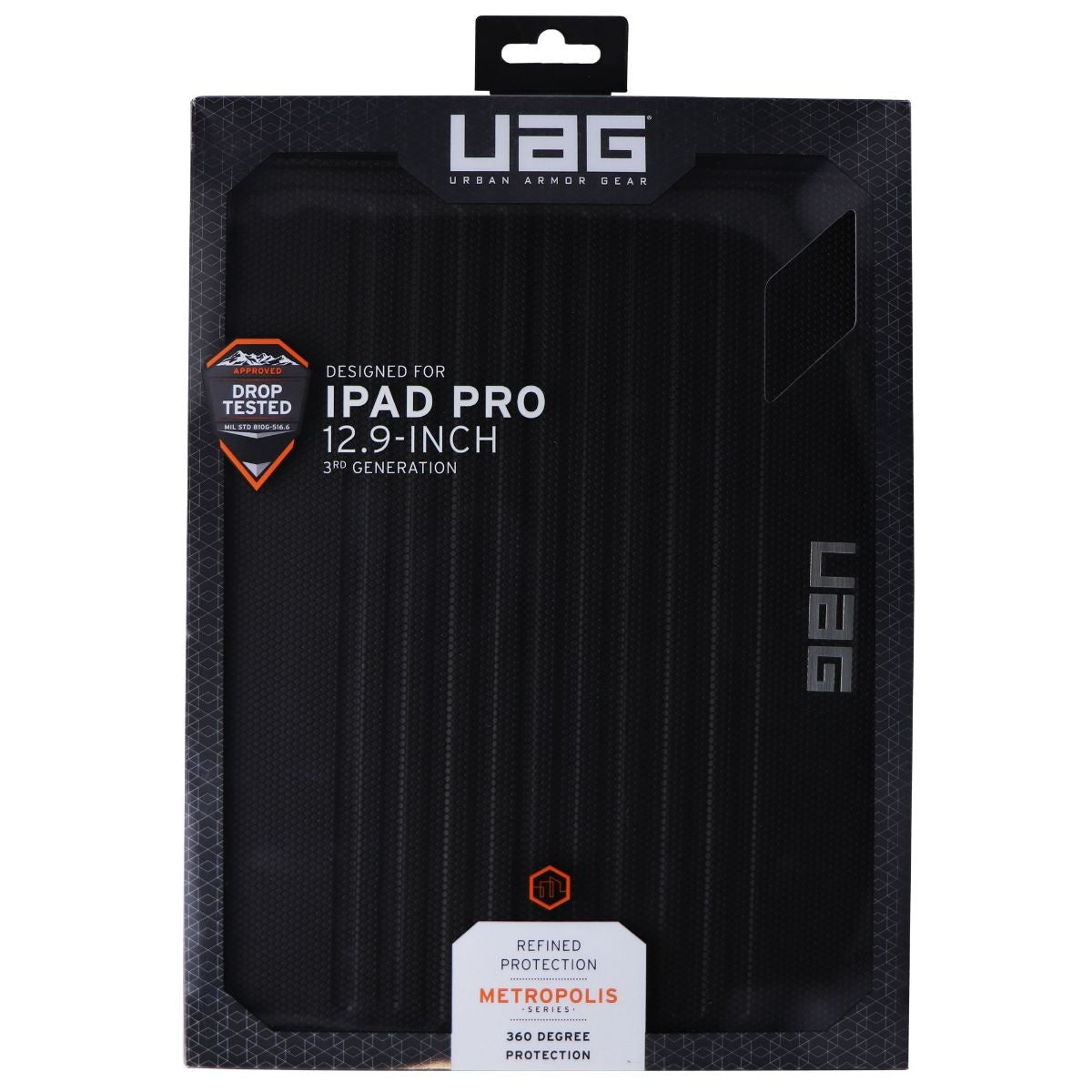 UAG Metropolis Case (UAG121256114040) for iPad Pro 12.9-inch (3rd Gen) - Black iPad/Tablet Accessories - Cases, Covers, Keyboard Folios Urban Armor Gear    - Simple Cell Bulk Wholesale Pricing - USA Seller