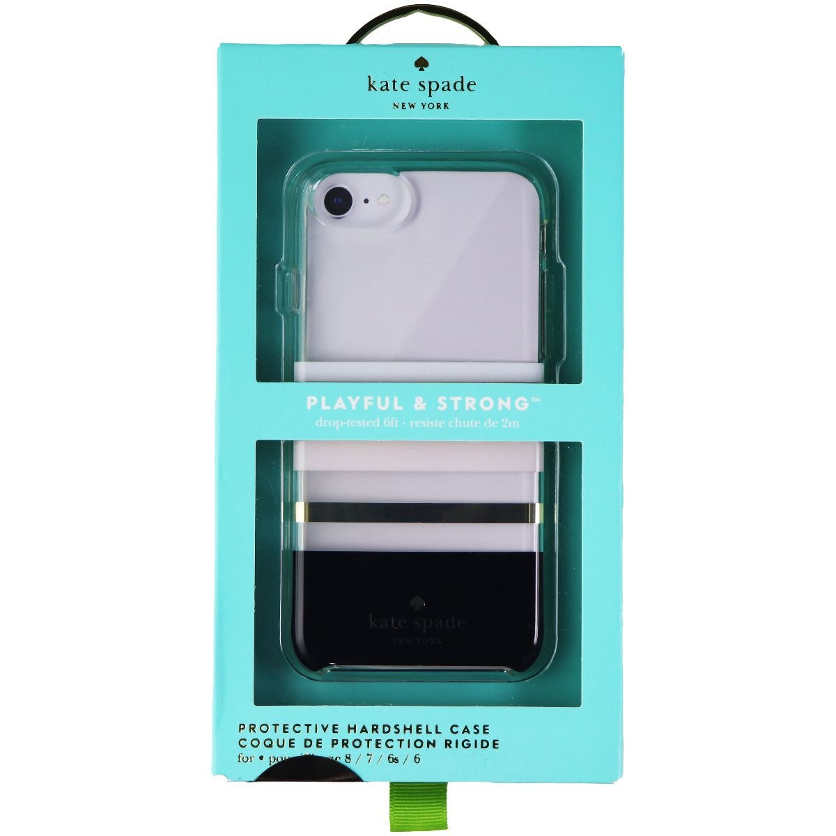 Kate Spade Flexible Hardshell Case for iPhone 8/7/6 - Pink/Gold/Blk/Clear Stripe Cell Phone - Cases, Covers & Skins Incipio    - Simple Cell Bulk Wholesale Pricing - USA Seller