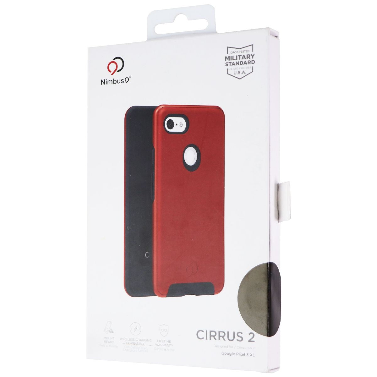 Nimbus9 Cirrus 2 Case for Google Pixel 3 XL - Crimson Red/Black Cell Phone - Cases, Covers & Skins Nimbus9    - Simple Cell Bulk Wholesale Pricing - USA Seller