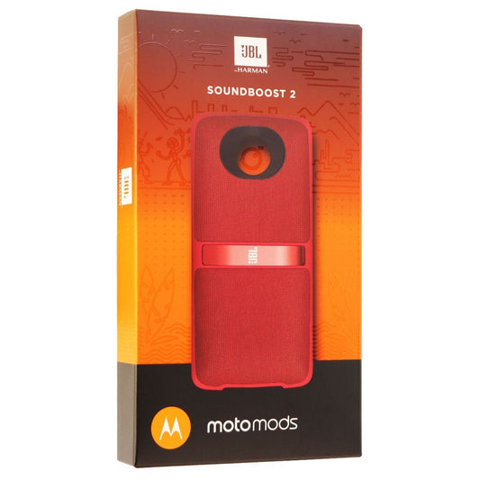 JBL MotoMod Soundboost 2 Audio Speaker Mod for Motorola Moto Z Phones - Red Cell Phone - Audio Docks & Speakers JBL    - Simple Cell Bulk Wholesale Pricing - USA Seller