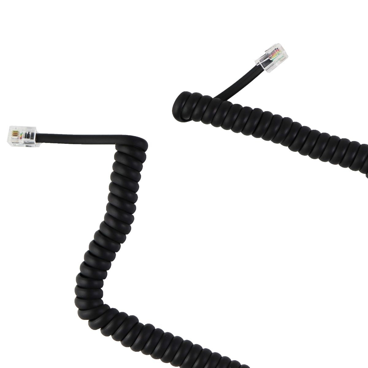 Insignia 25-Foot Handset Cord - Black DSL, Phone Cables (RJ-11) Insignia    - Simple Cell Bulk Wholesale Pricing - USA Seller