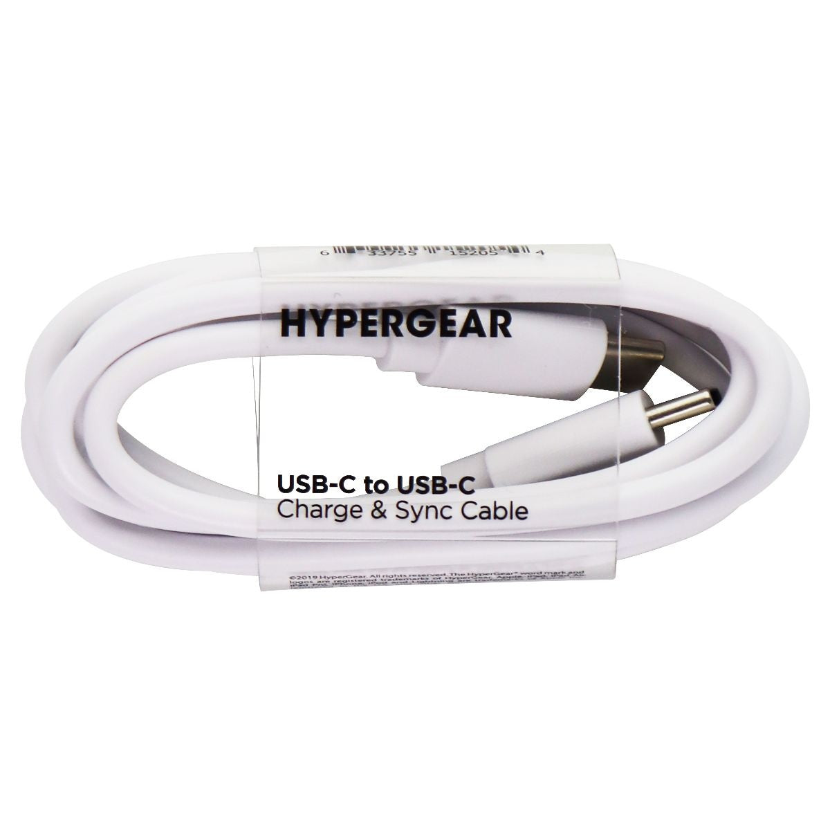 HyperGear (3.5-Ft) USB-C to USB-C Charge & Sync Cable - White Cell Phone - Cables & Adapters HyperGear    - Simple Cell Bulk Wholesale Pricing - USA Seller