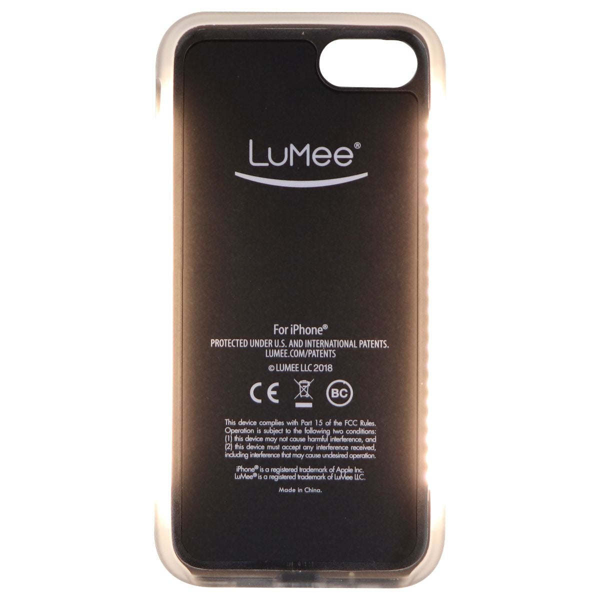 LuMee Duo Selfie LED Case for Apple iPhone SE (2nd Gen) / 8/7/6s  - White/Gold Cell Phone - Cases, Covers & Skins LuMee    - Simple Cell Bulk Wholesale Pricing - USA Seller