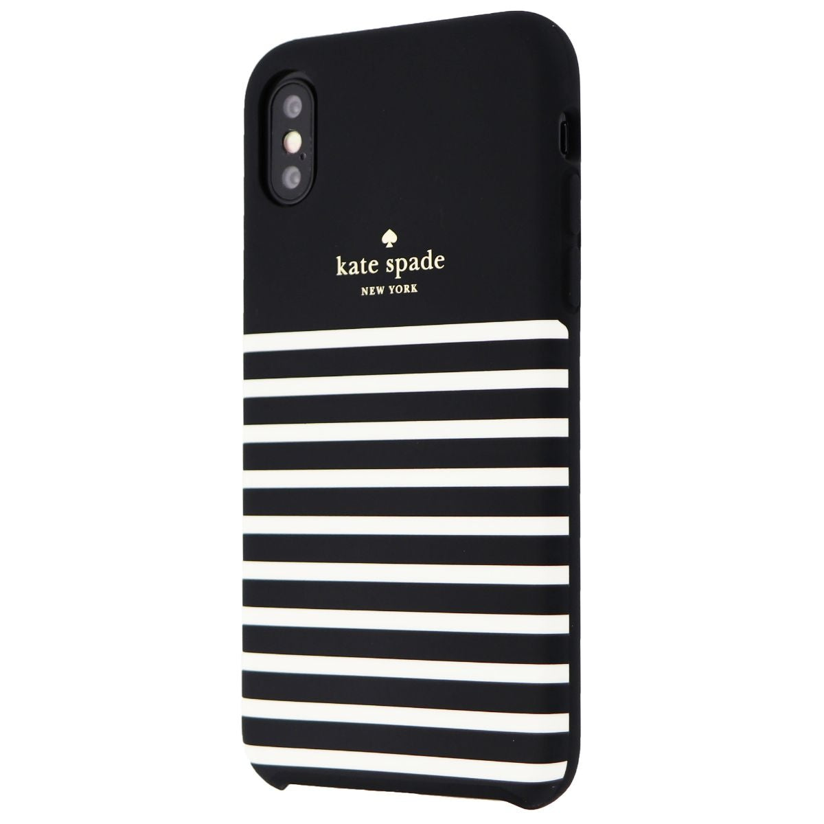 Kate Spade Soft Touch Case for Apple iPhone XS and X - Feeder Stripe Black/Cream Cell Phone - Cases, Covers & Skins Kate Spade    - Simple Cell Bulk Wholesale Pricing - USA Seller