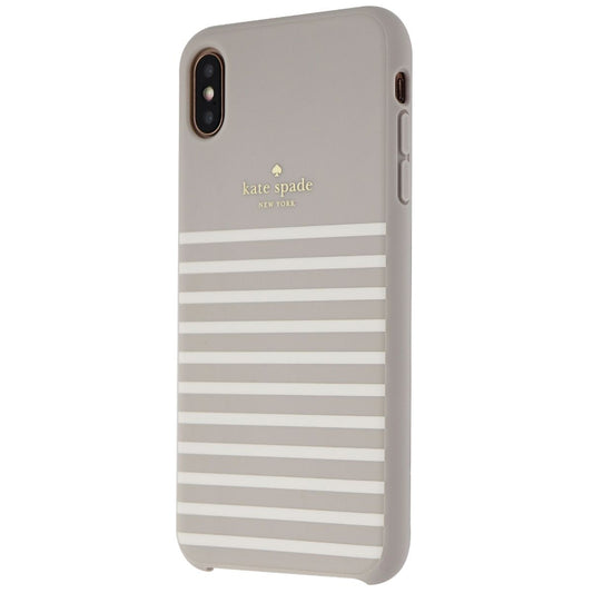 Kate Spade Soft Touch Case for iPhone XS Max - Feeder Stripe Clocktower/Cream Cell Phone - Cases, Covers & Skins Kate Spade    - Simple Cell Bulk Wholesale Pricing - USA Seller