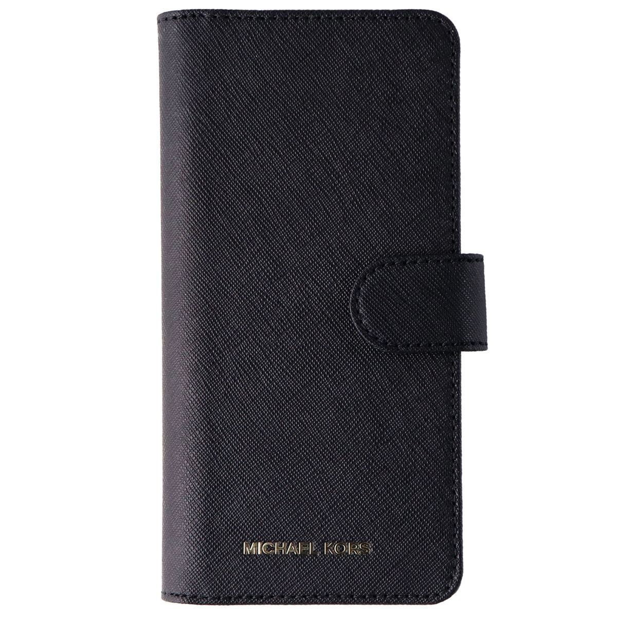 Michael Kors Saffiano Leather Folio Wallet Case For Samsung Galaxy S8 - Black Cell Phone - Cases, Covers & Skins Michael Kors    - Simple Cell Bulk Wholesale Pricing - USA Seller