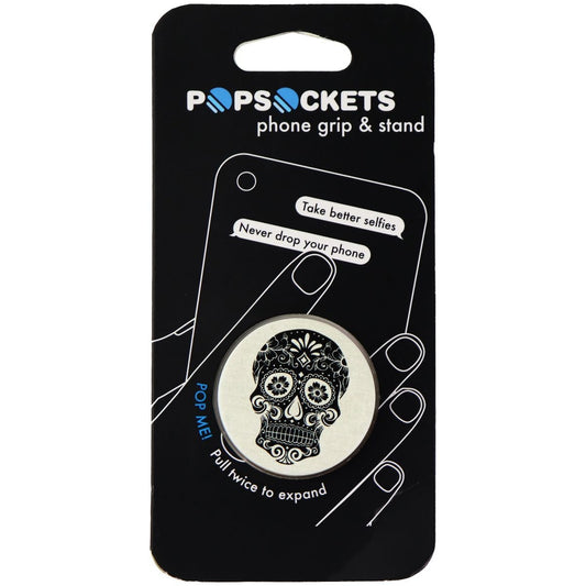 PopSockets Collapsible Grip & Stand for Phones & Tablets - Sugar Skull on Linen Cell Phone - Mounts & Holders PopSockets    - Simple Cell Bulk Wholesale Pricing - USA Seller