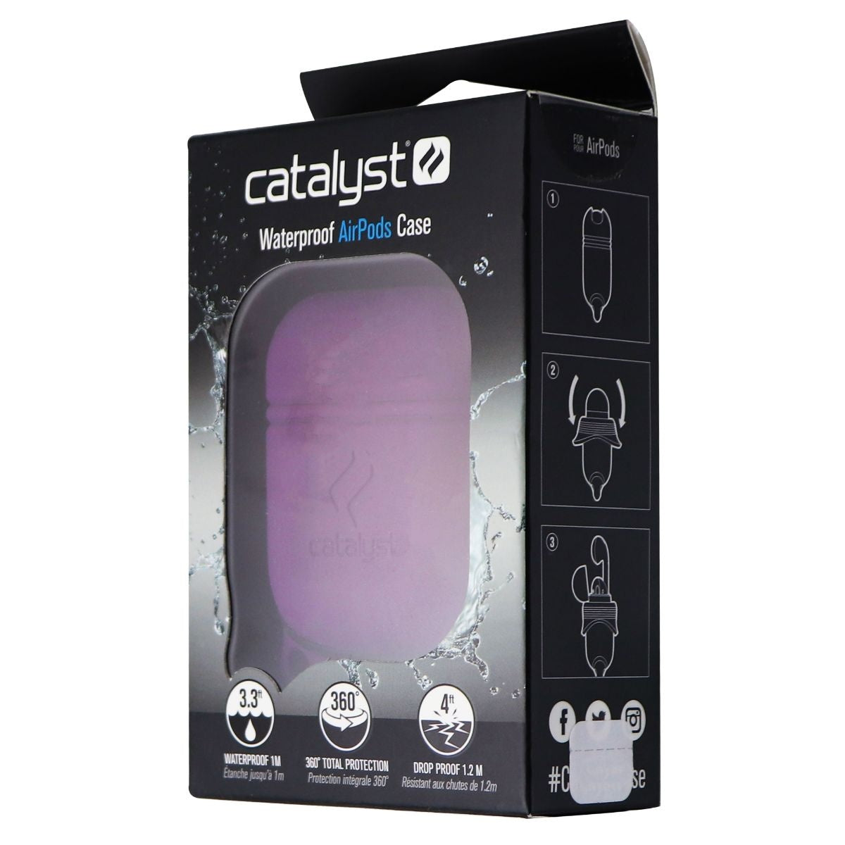 Catalyst Waterproof Protective Silicone Case for Apple Airpods - Purple Cell Phone - Cases, Covers & Skins Catalyst    - Simple Cell Bulk Wholesale Pricing - USA Seller