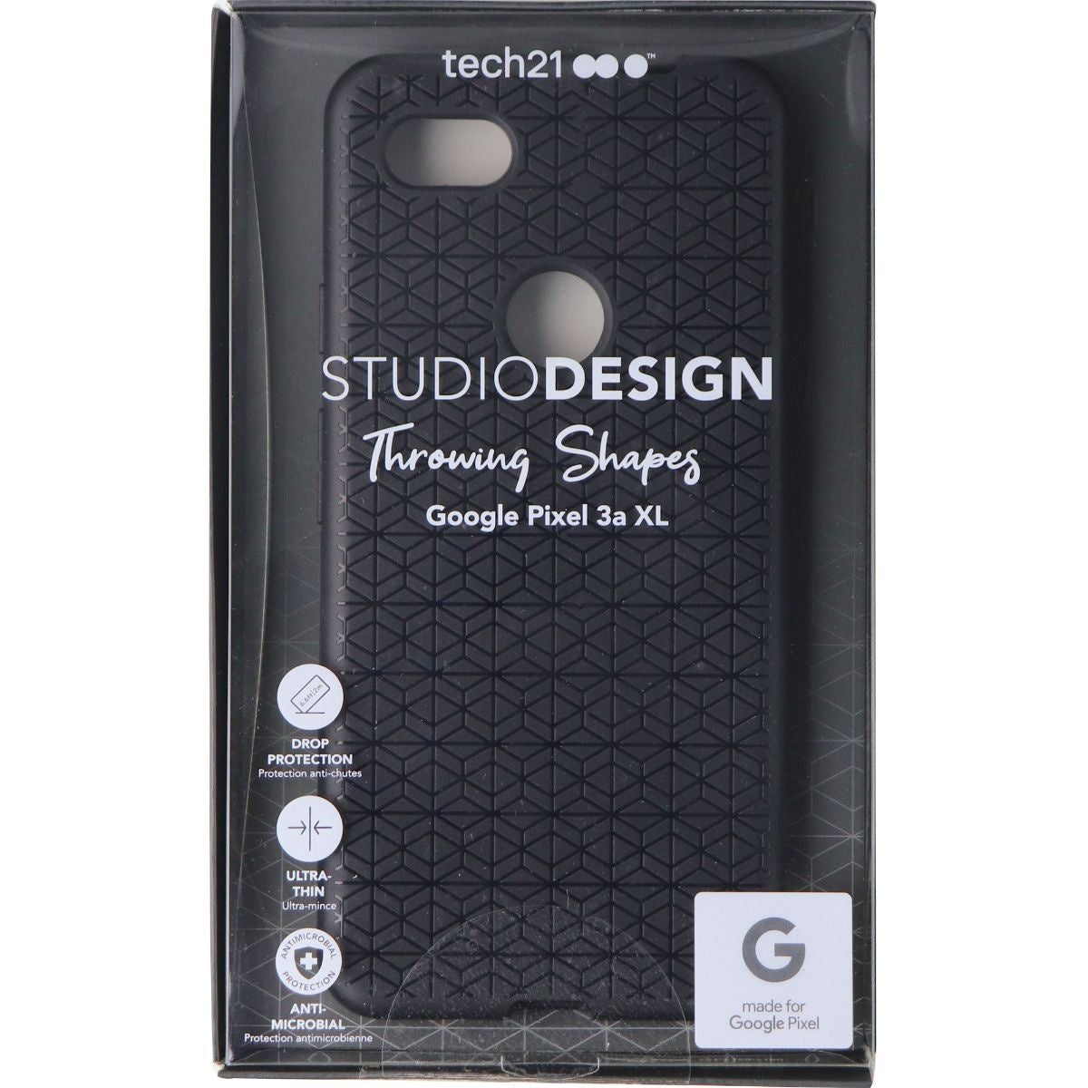 Tech21 Studio Design Series Case for Google Pixel 3a XL - Black Cell Phone - Cases, Covers & Skins Tech21    - Simple Cell Bulk Wholesale Pricing - USA Seller