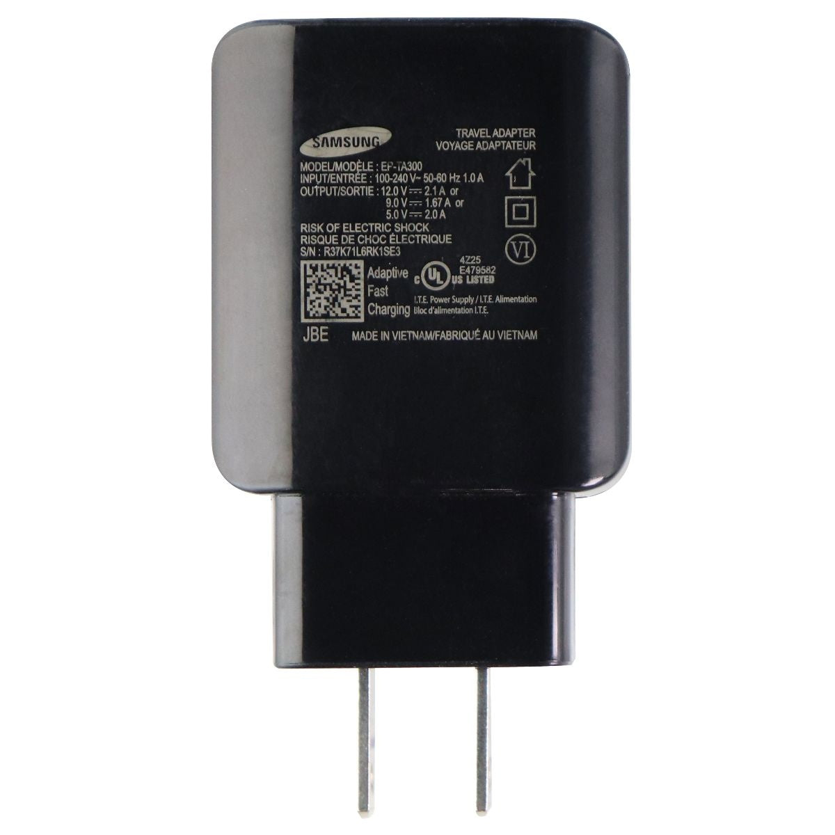 Samsung ( EP - TA300 )  Fast Wall Adapter for USB Devices  - Black Cell Phone - Cables & Adapters Samsung    - Simple Cell Bulk Wholesale Pricing - USA Seller