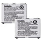 KIT 2x OEM Casio BTR741B 1390 mAh Replacement Battery for C741 Brigade Cell Phone - Batteries Casio    - Simple Cell Bulk Wholesale Pricing - USA Seller