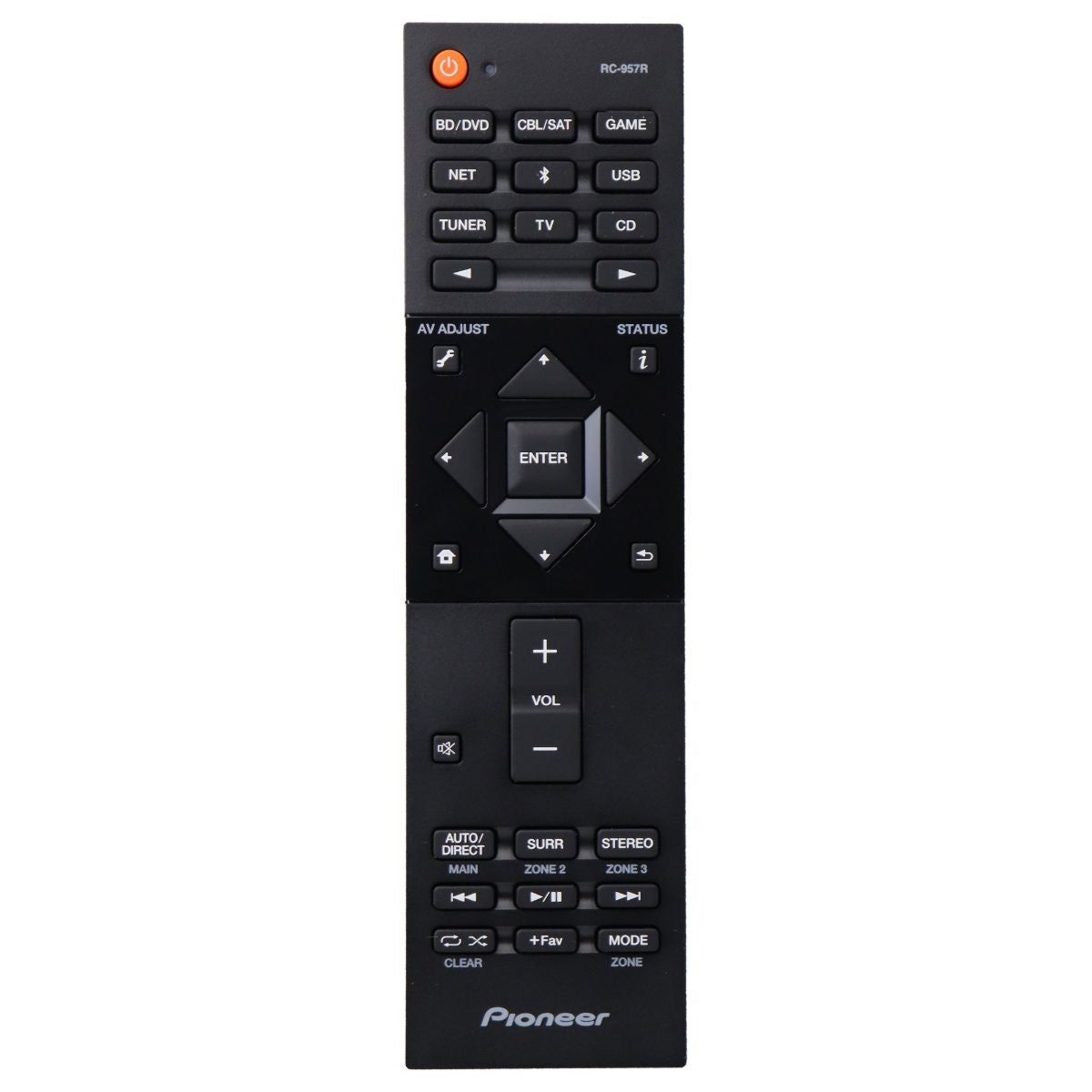 Pioneer Remote Control (RC-957R) for Select Pioneer AV Receivers - Black TV, Video & Audio Accessories - Remote Controls Pioneer    - Simple Cell Bulk Wholesale Pricing - USA Seller