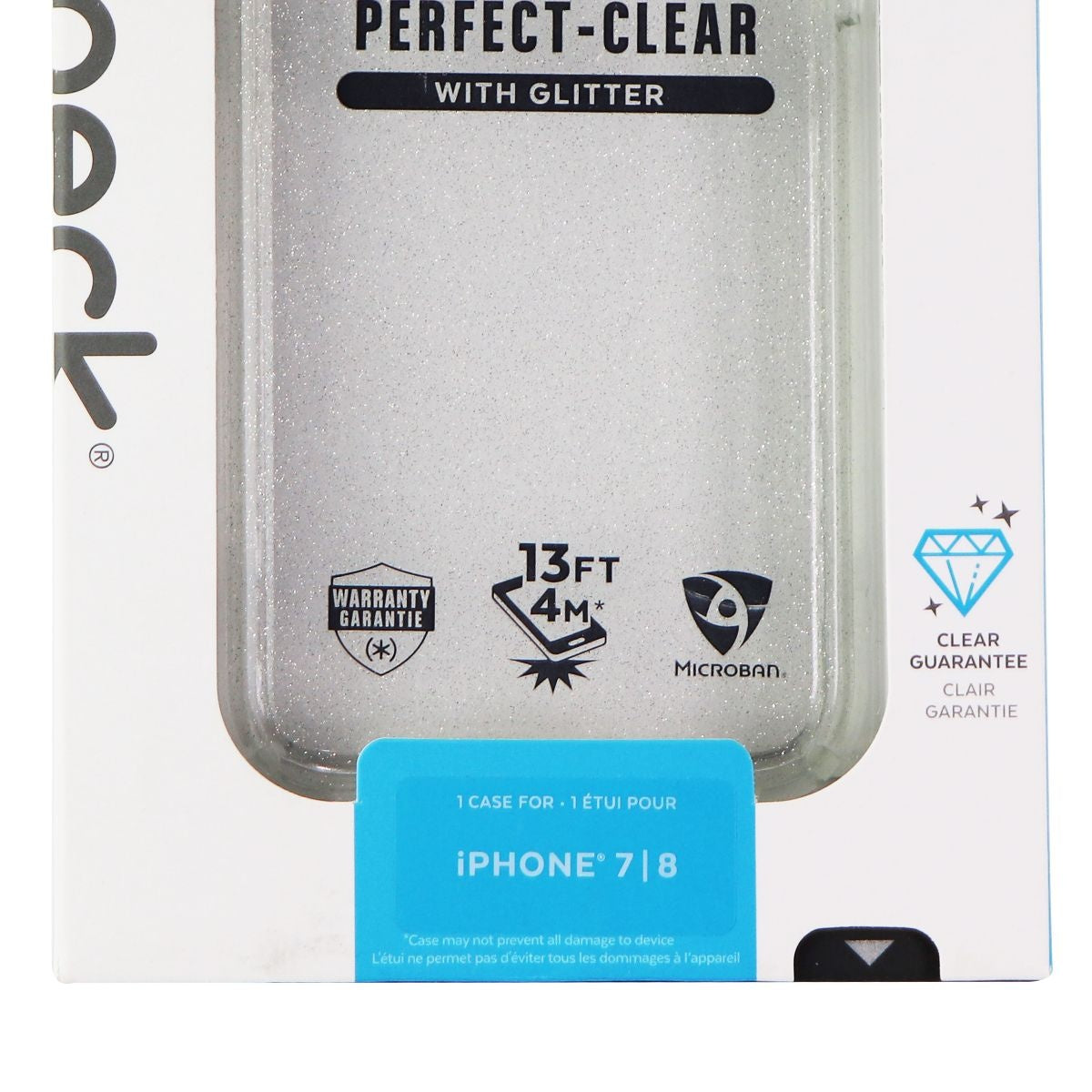 Speck Presidio Perfect-Clear Case for iPhone SE (2nd Gen) & 8/7 - Clear/Glitter Cell Phone - Cases, Covers & Skins Speck    - Simple Cell Bulk Wholesale Pricing - USA Seller