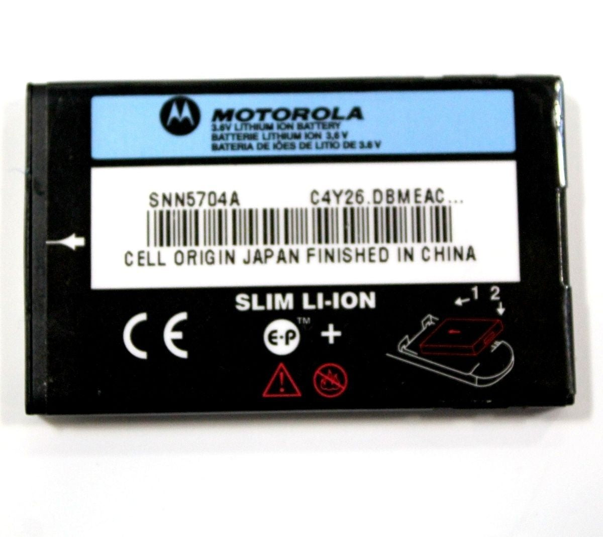 OEM Motorola SNN5704A 700 mAh Replacement Battery for V260/V300/V500 Cell Phone - Batteries Motorola    - Simple Cell Bulk Wholesale Pricing - USA Seller