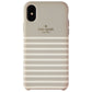 Kate Spade Soft Touch Case for iPhone XS and X - Feeder Stripe Clocktower/Cream Cell Phone - Cases, Covers & Skins Kate Spade    - Simple Cell Bulk Wholesale Pricing - USA Seller