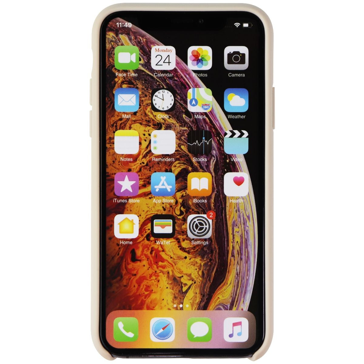 Kate Spade Soft Touch Case for iPhone XS and X - Feeder Stripe Clocktower/Cream Cell Phone - Cases, Covers & Skins Kate Spade    - Simple Cell Bulk Wholesale Pricing - USA Seller