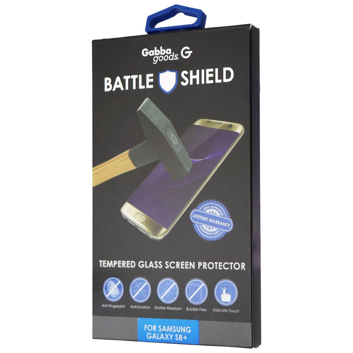 Gabba Goods Battle Shield Tempered glass for Samsung Galaxy (S8+) - Clear Cell Phone - Screen Protectors GabbaGoods    - Simple Cell Bulk Wholesale Pricing - USA Seller