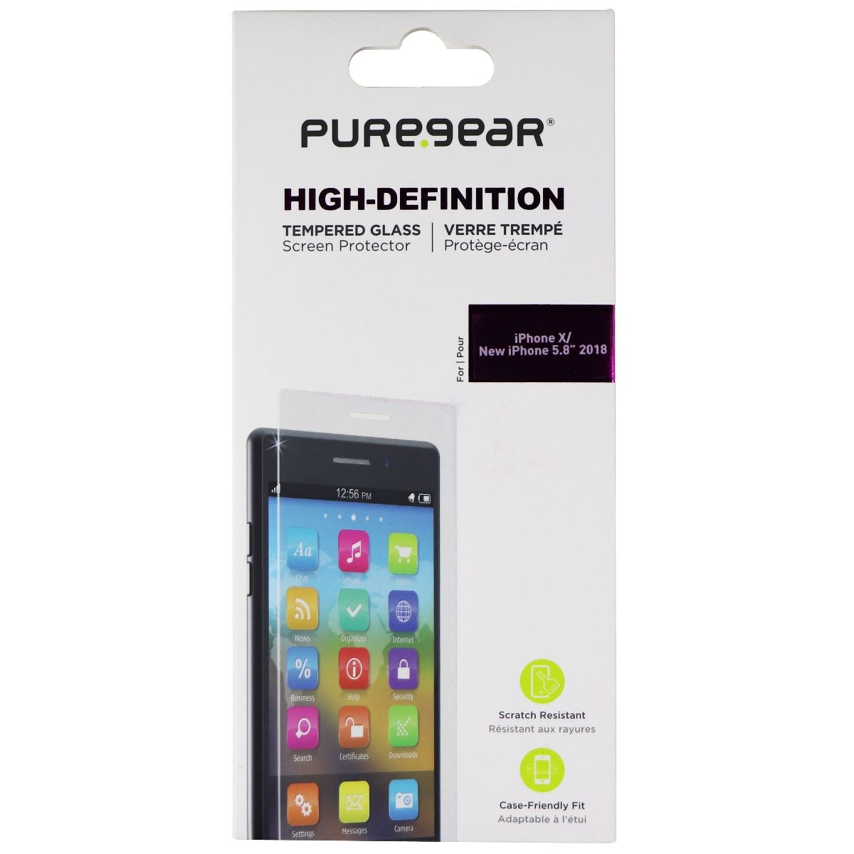 PureGear HD Tempered Glass Screen Protector for Apple iPhone Xs/X - Clear Cell Phone - Screen Protectors PureGear    - Simple Cell Bulk Wholesale Pricing - USA Seller