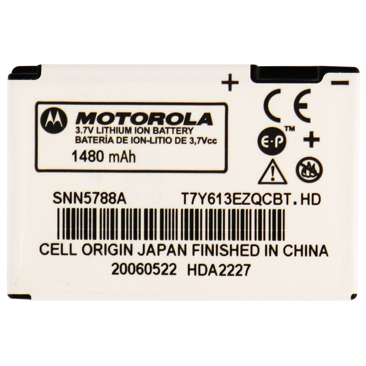 OEM Motorola SNN5788A 1480 mAh Replacement Battery for Moto Razr V3 Cell Phone - Batteries Motorola    - Simple Cell Bulk Wholesale Pricing - USA Seller