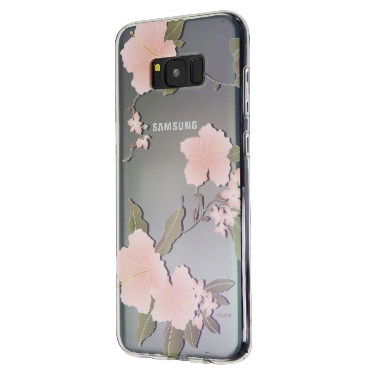 Flavr Translucent Protective Case for Samsung Galaxy (S8+) - Clear/Hibiscus Cell Phone - Cases, Covers & Skins Flavr    - Simple Cell Bulk Wholesale Pricing - USA Seller