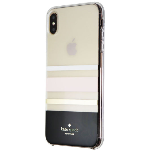 Kate Spade Hard Case for iPhone Xs Max - Charlotte Stripe Black/Cream/Blush/Gold Cell Phone - Cases, Covers & Skins Kate Spade    - Simple Cell Bulk Wholesale Pricing - USA Seller