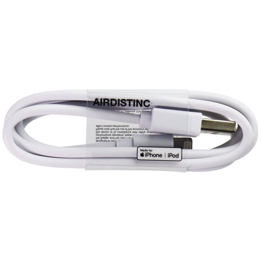 AIRDISTINC (3.3-Foot) USB Charge and Sync MFi Cable for iPhone & iPad - White Cell Phone - Cables & Adapters AIRDISTINC    - Simple Cell Bulk Wholesale Pricing - USA Seller