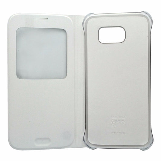 Samsung S-View Flip Cover Case for Samsung Galaxy S6 White Cell Phone - Cases, Covers & Skins Samsung    - Simple Cell Bulk Wholesale Pricing - USA Seller
