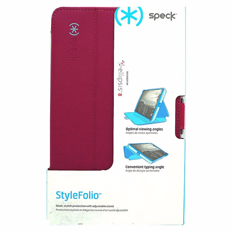 Speck StyleFolio Protective Case Cover for Verizon Ellipsis 8 - Pink iPad/Tablet Accessories - Cases, Covers, Keyboard Folios Speck    - Simple Cell Bulk Wholesale Pricing - USA Seller