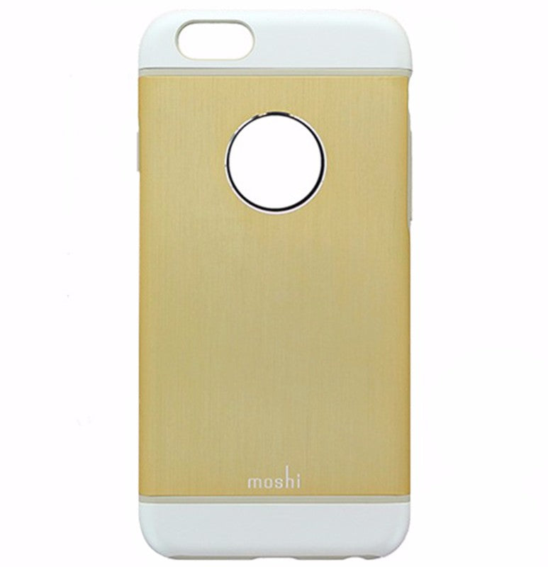 Moshi iGlaze Armour Metallic Hardshell Case for iPhone 6s and 6 - Gold / White Cell Phone - Cases, Covers & Skins Moshi    - Simple Cell Bulk Wholesale Pricing - USA Seller