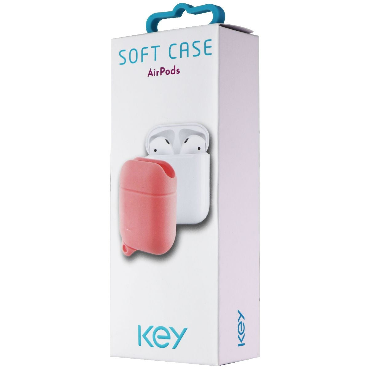 Key Silicone Soft Case with Clip for Apple AirPods 1st and 2nd Gen - Pink Cell Phone - Cases, Covers & Skins Key    - Simple Cell Bulk Wholesale Pricing - USA Seller