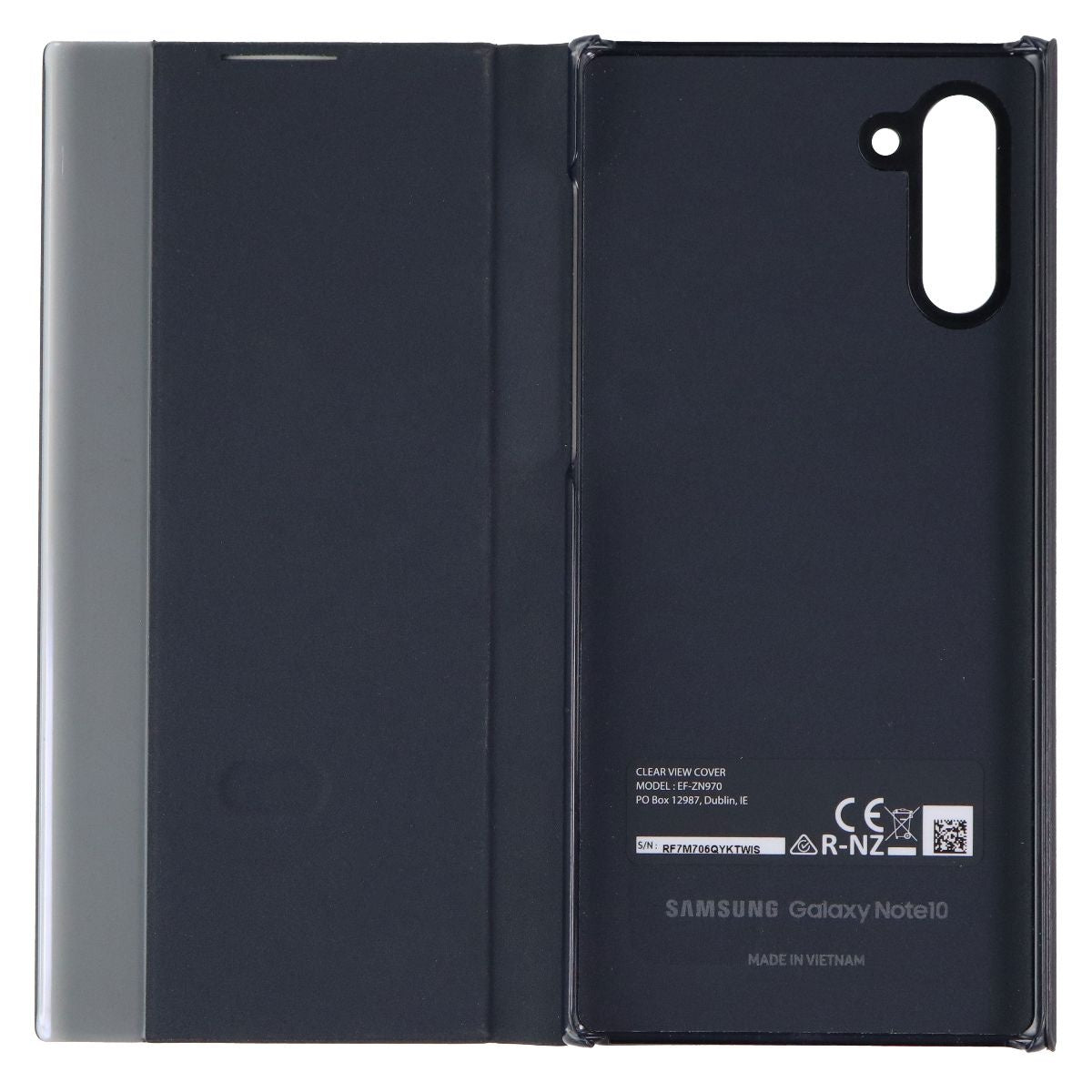 Samsung S-View Flip Cover Case for Samsung Galaxy Note10 - Black Cell Phone - Cases, Covers & Skins Samsung    - Simple Cell Bulk Wholesale Pricing - USA Seller