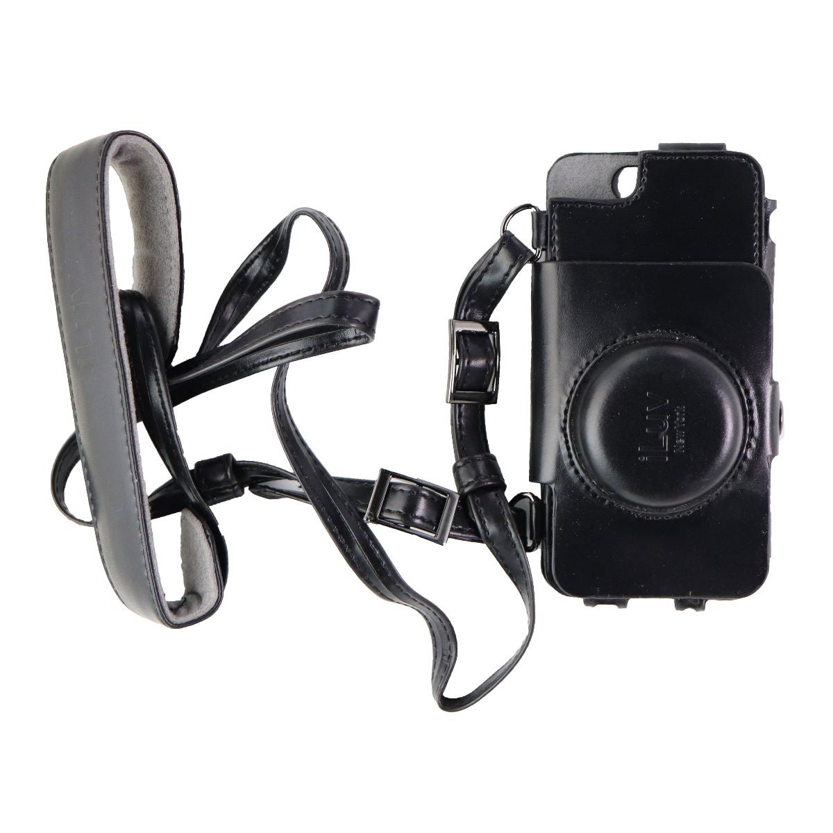 iLuv Premium Leather Camera Style Case for Apple iPhone SE 5s 5 - Black Cell Phone - Cases, Covers & Skins iLuv    - Simple Cell Bulk Wholesale Pricing - USA Seller