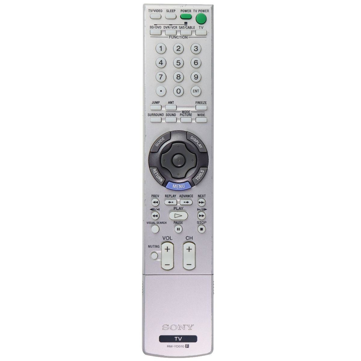 Sony Remote Control (RM-YD010) for Select Sony TVs - Silver TV, Video & Audio Accessories - Remote Controls Sony    - Simple Cell Bulk Wholesale Pricing - USA Seller