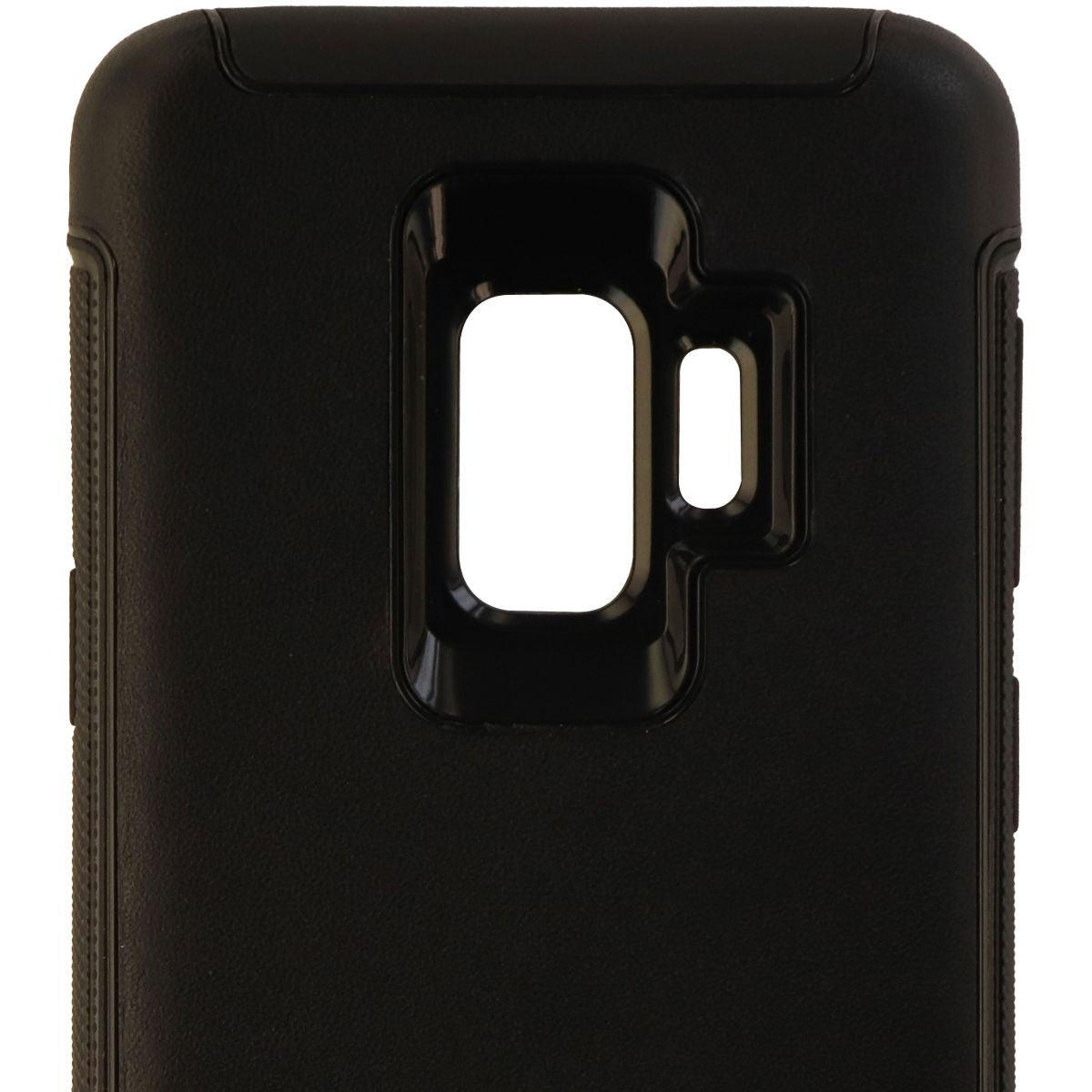 Granite Hybrid Genuine Leather Case Cover for Samsung Galaxy S9 - Black Cell Phone - Cases, Covers & Skins Granite    - Simple Cell Bulk Wholesale Pricing - USA Seller