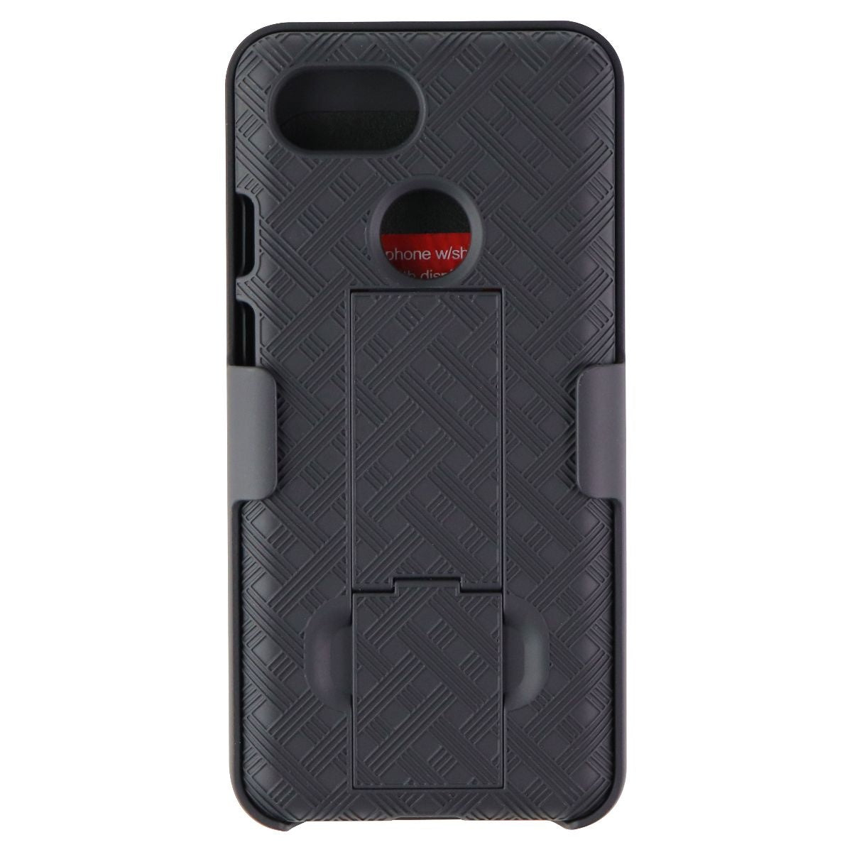 Verizon Phone Case Shell and Holster Combo for Google Pixel 3 - Black Cell Phone - Cases, Covers & Skins Verizon    - Simple Cell Bulk Wholesale Pricing - USA Seller