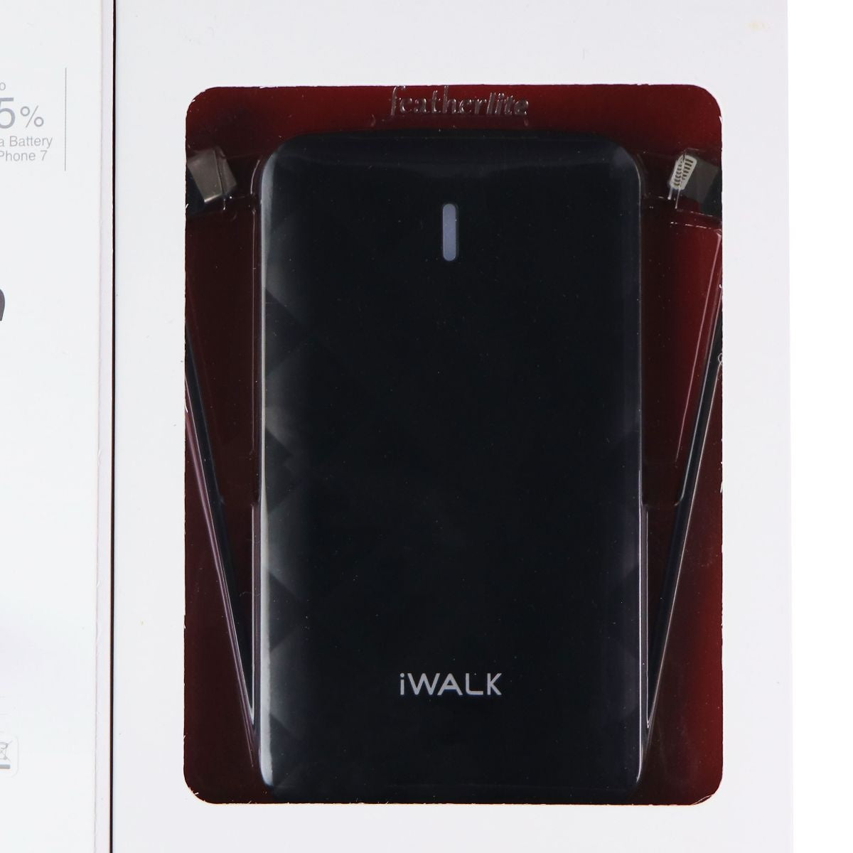 iWalk 3000mAh Ultra-Slim Backup Battery made for iPhone - Black Cell Phone - Chargers & Cradles iWalk    - Simple Cell Bulk Wholesale Pricing - USA Seller
