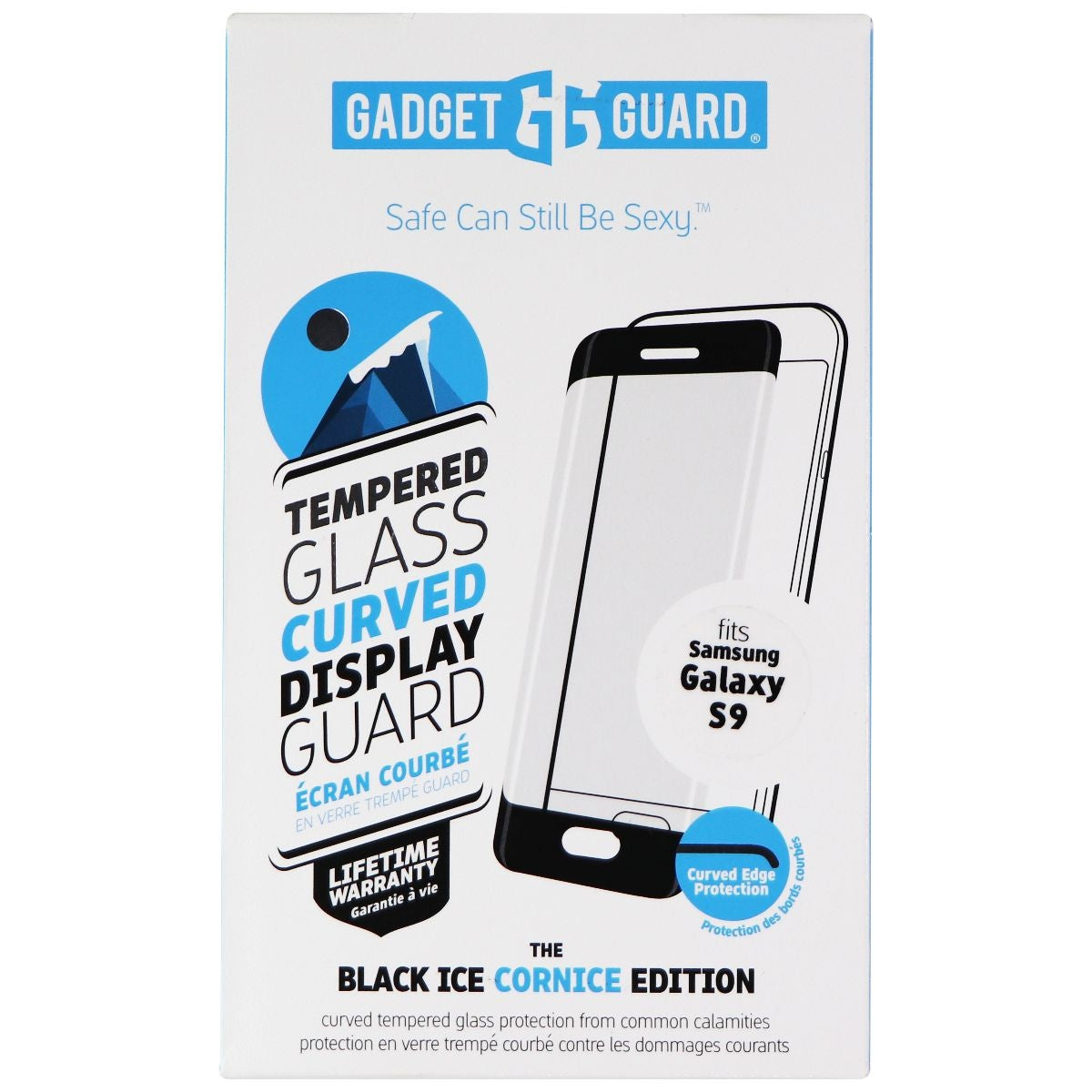 Gadget Guard Black Ice Cornice Curved Edition Tempered Glass for Galaxy S9 Cell Phone - Screen Protectors Gadget Guard    - Simple Cell Bulk Wholesale Pricing - USA Seller