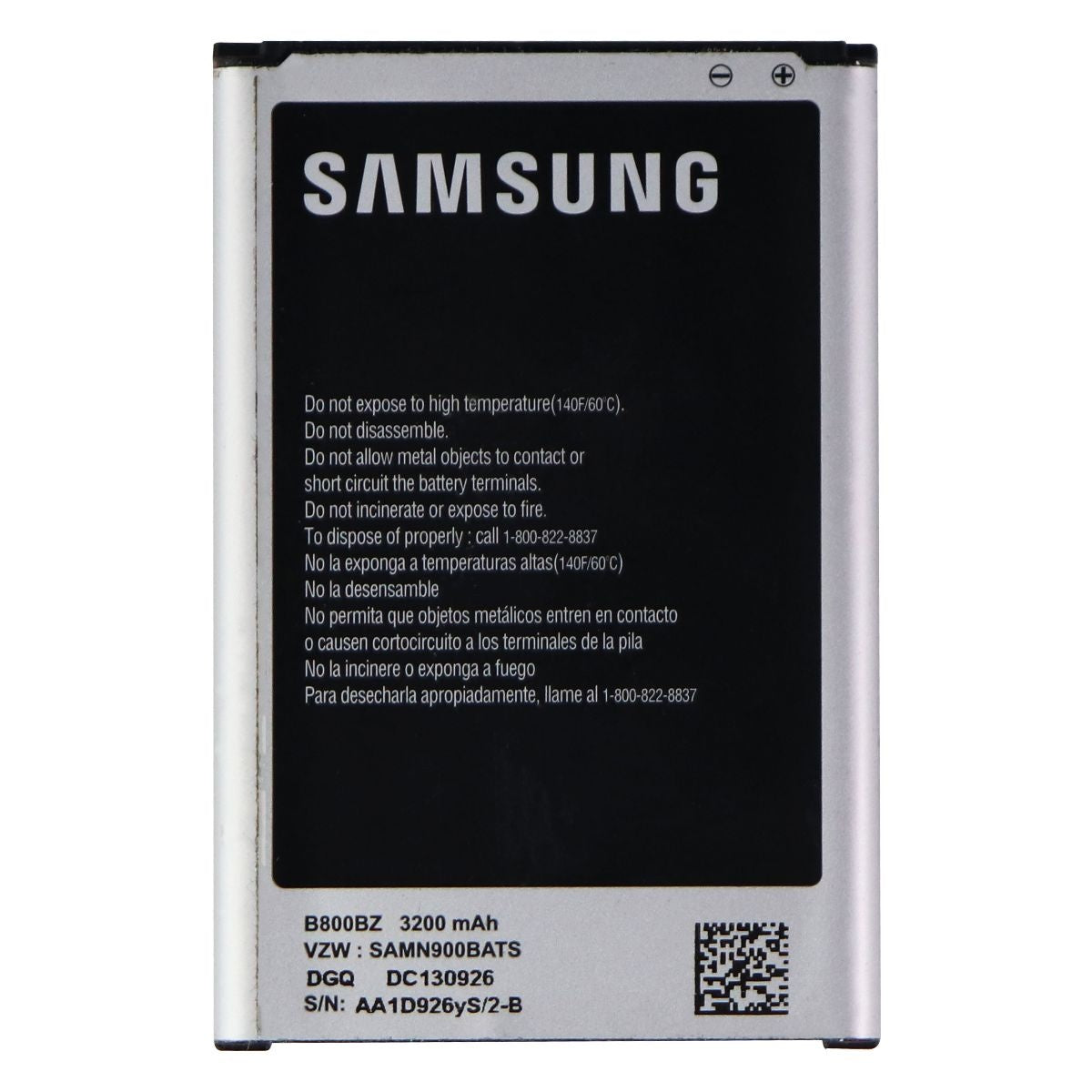 Samsung OEM 3,200mAh Battery (B800BZ) for Samsung Galaxy Note 3 N9000 Cell Phone - Batteries Samsung    - Simple Cell Bulk Wholesale Pricing - USA Seller