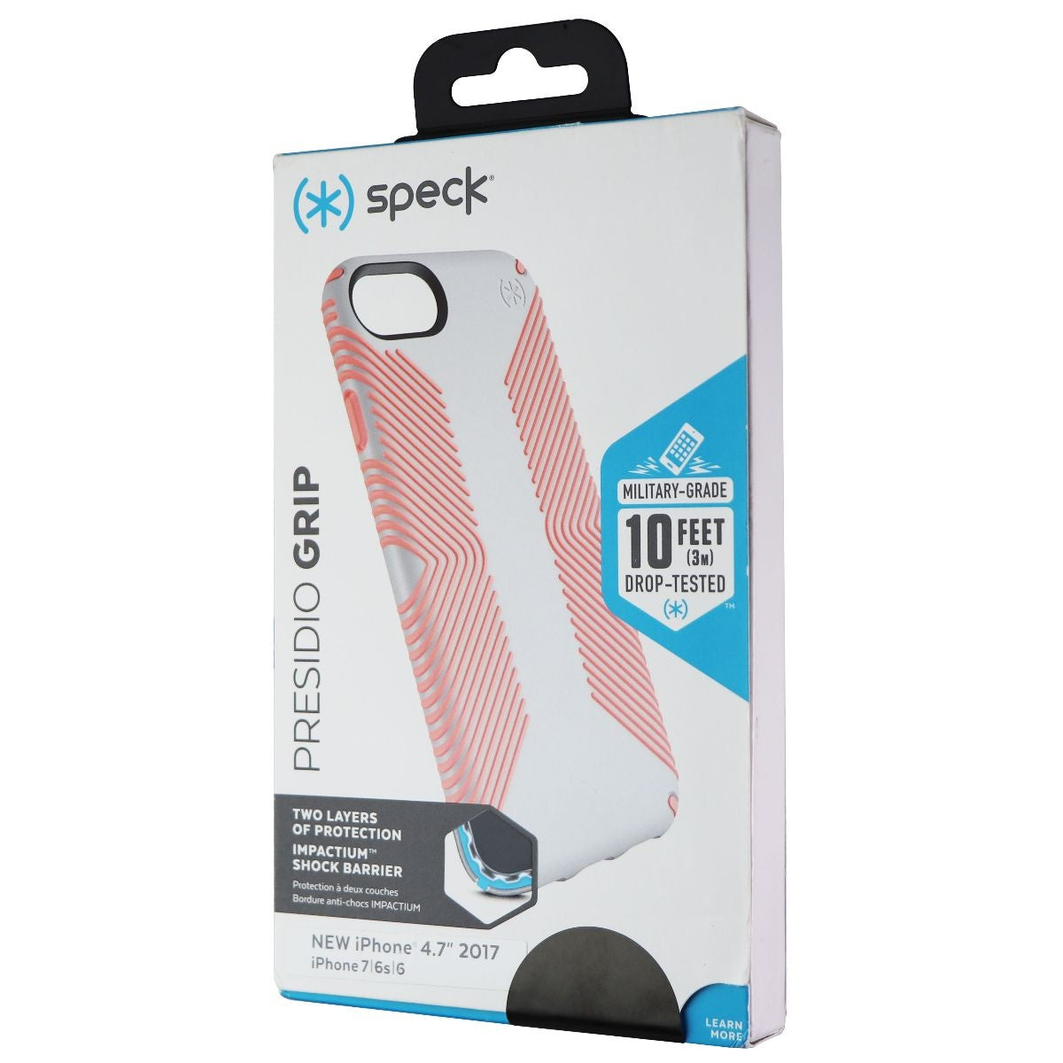 Speck Presidio Grip Hard Case for Apple iPhone SE (2nd Gen) & 8/7/6s - Gray/Pink Cell Phone - Cases, Covers & Skins Speck    - Simple Cell Bulk Wholesale Pricing - USA Seller