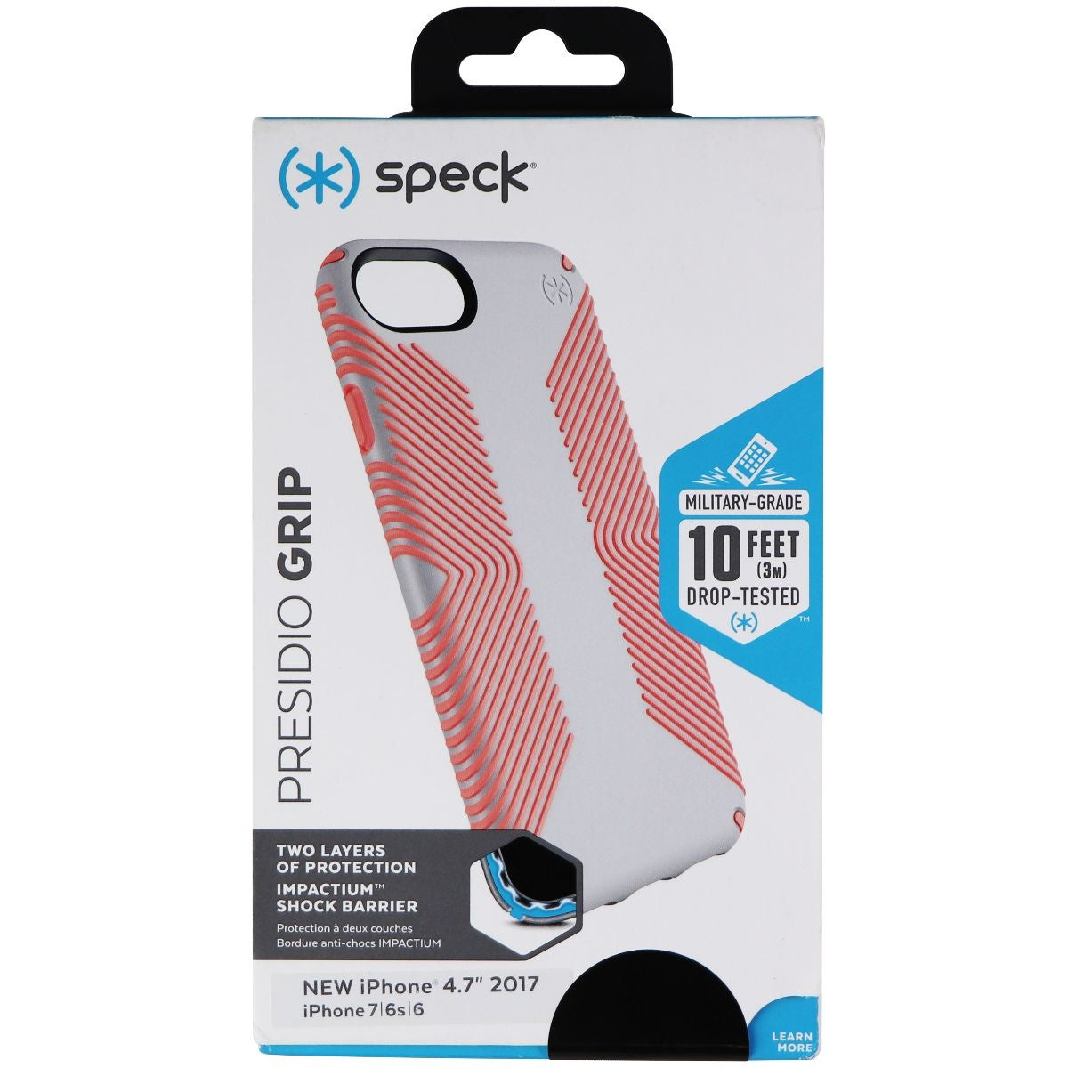 Speck Presidio Grip Hard Case for Apple iPhone SE (2nd Gen) & 8/7/6s - Gray/Pink Cell Phone - Cases, Covers & Skins Speck    - Simple Cell Bulk Wholesale Pricing - USA Seller