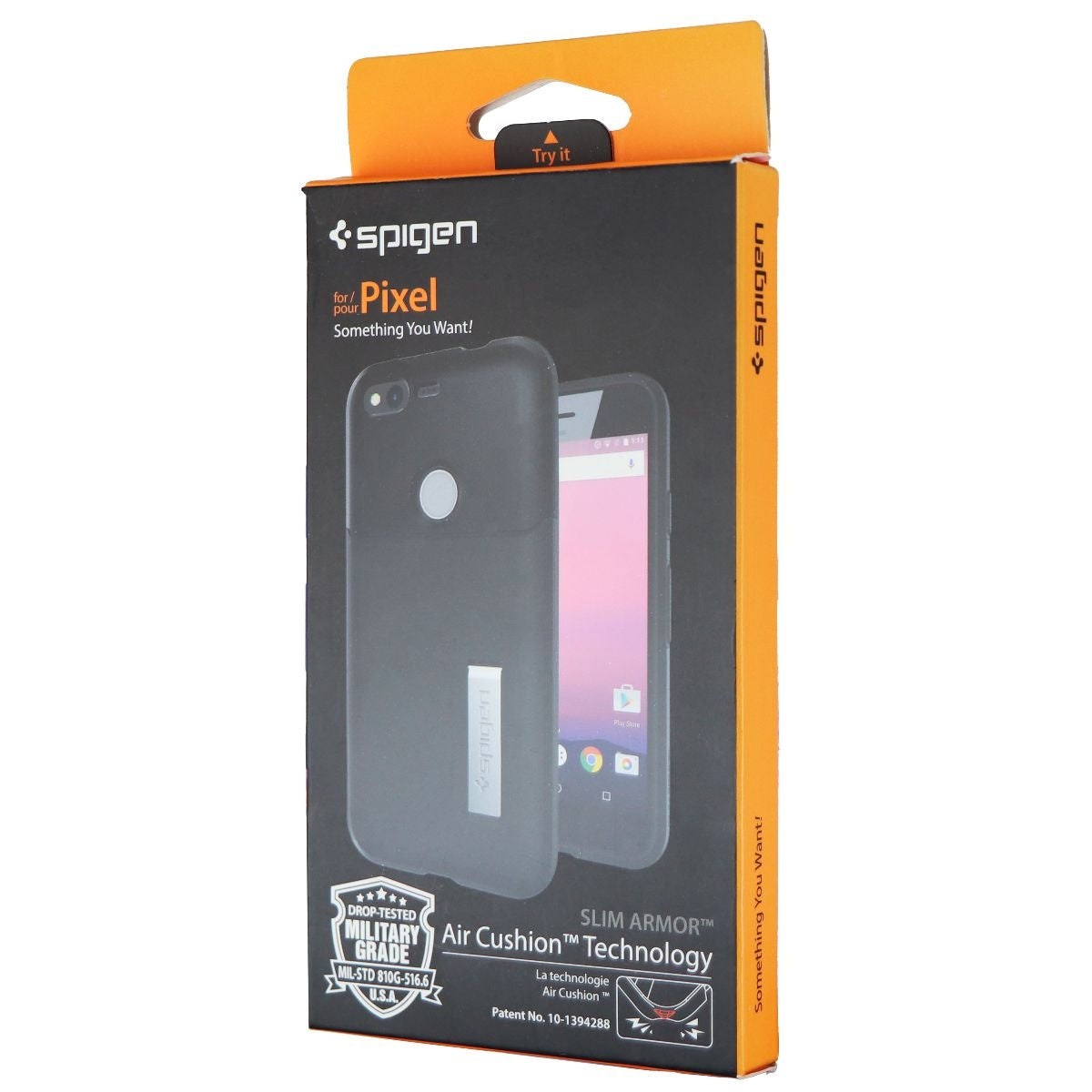 Spigen Slim Armor Dual Layer Case for Google Pixel (1st Gen) - Black Cell Phone - Cases, Covers & Skins Spigen    - Simple Cell Bulk Wholesale Pricing - USA Seller