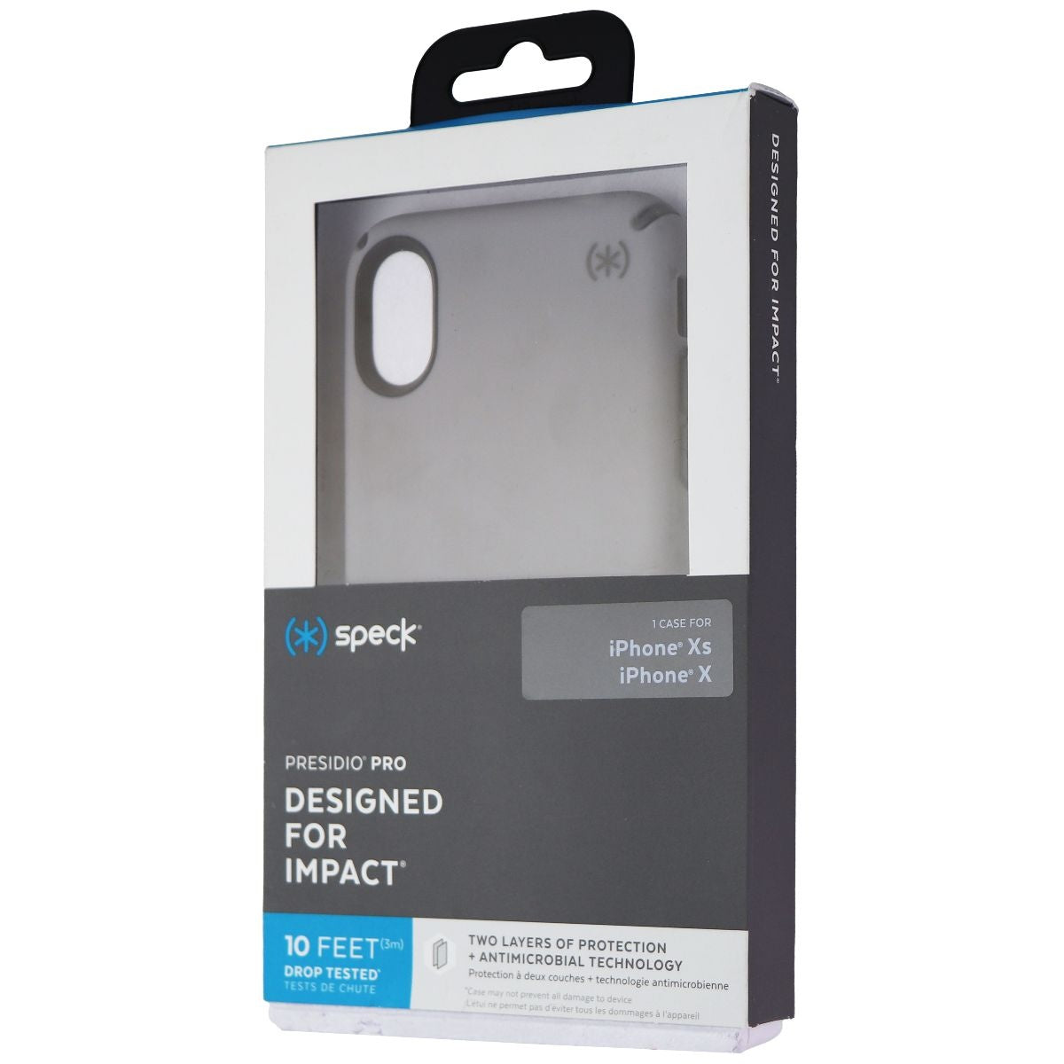Speck Presidio Pro Case for Apple iPhone Xs/X - Filigree Gray/Slate Gray Cell Phone - Cases, Covers & Skins Speck    - Simple Cell Bulk Wholesale Pricing - USA Seller