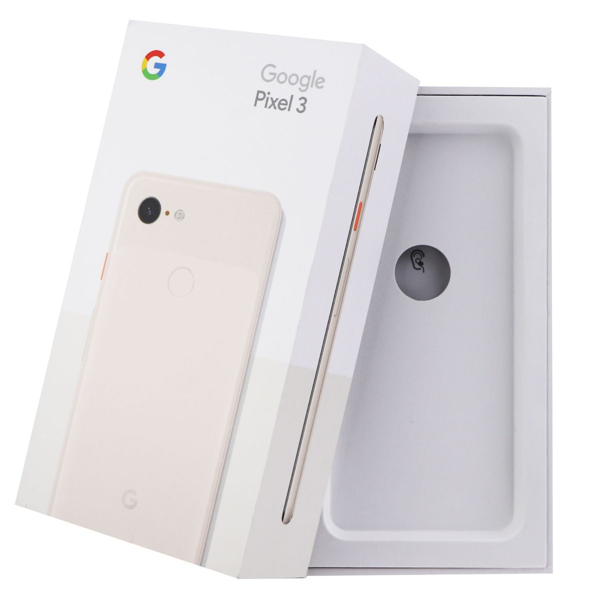 RETAIL BOX - Google Pixel 3 - Not Pink - Tray Included - NO DEVICE Cell Phone - Other Accessories Google    - Simple Cell Bulk Wholesale Pricing - USA Seller