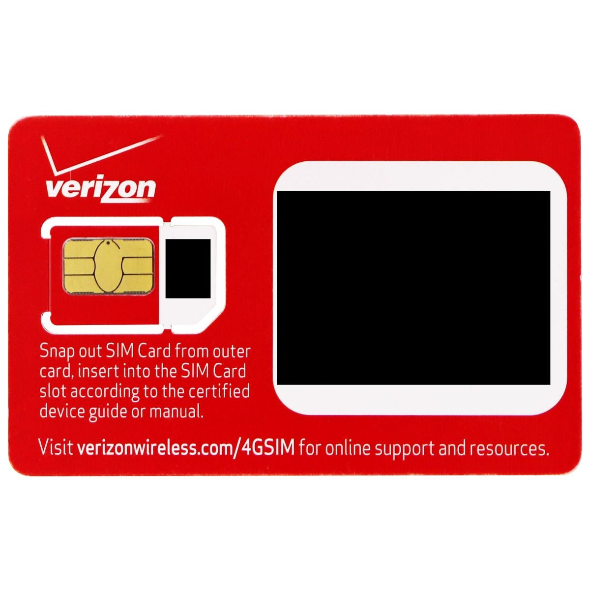 Verizon Wireless 4G LTE SIM Card 2FF (RETAILSIM4G-A) – Simple Cell