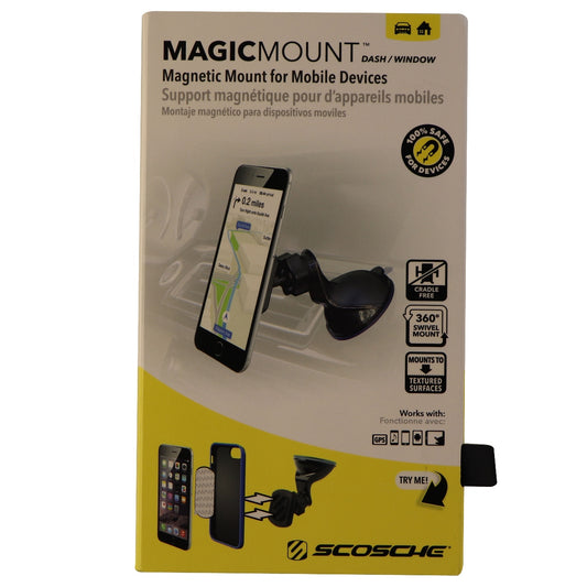 Scosche MagicMount Suction Magnet Mount for Mobile Devices - Black Cell Phone - Mounts & Holders Scosche    - Simple Cell Bulk Wholesale Pricing - USA Seller